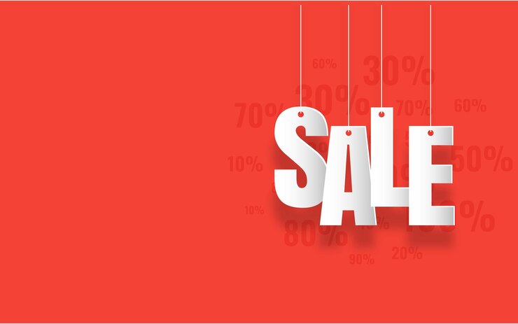 Banner de venta moderno con áreas de espacio de texto