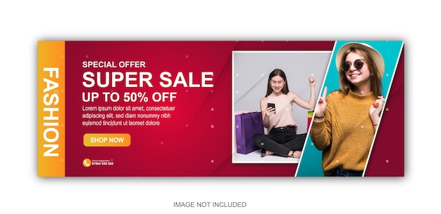 Banner de venta moderno para web y redes sociales