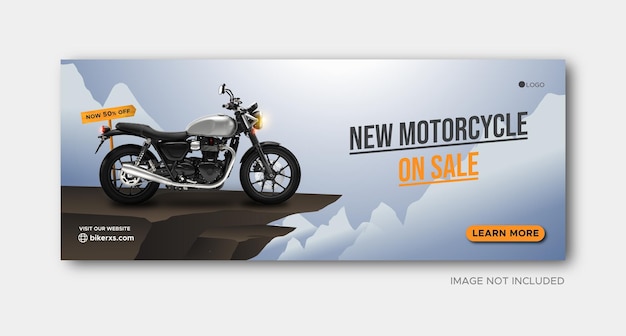 Vector banner de venta de motocicletas nuevas