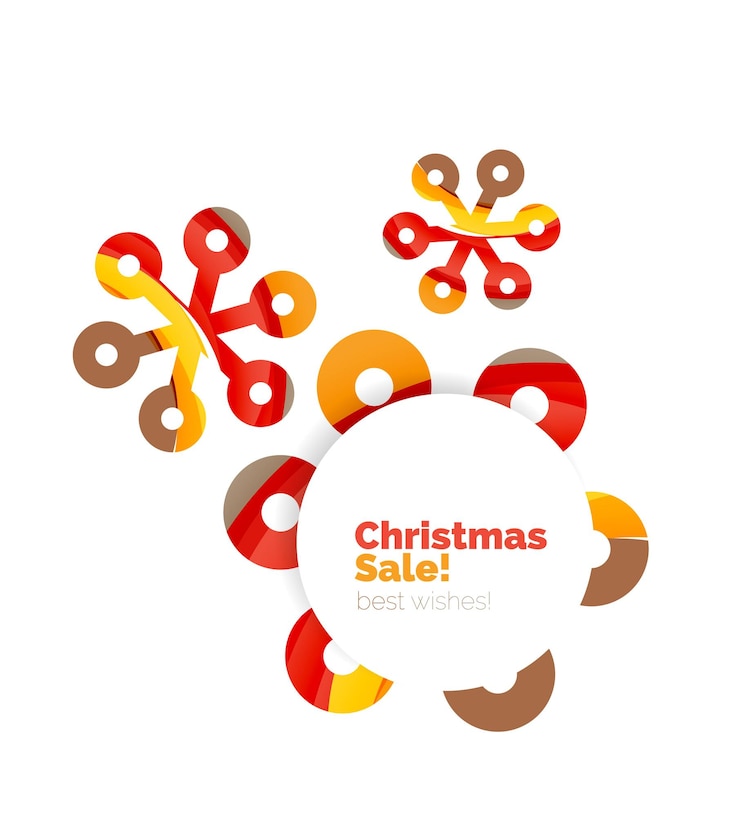 Vector banner de venta de navidad y año nuevo