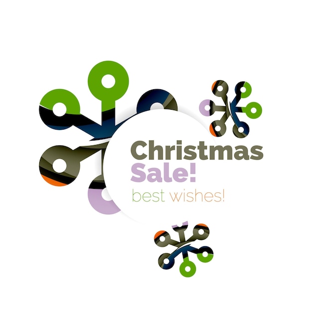Banner de venta de Navidad y año nuevo