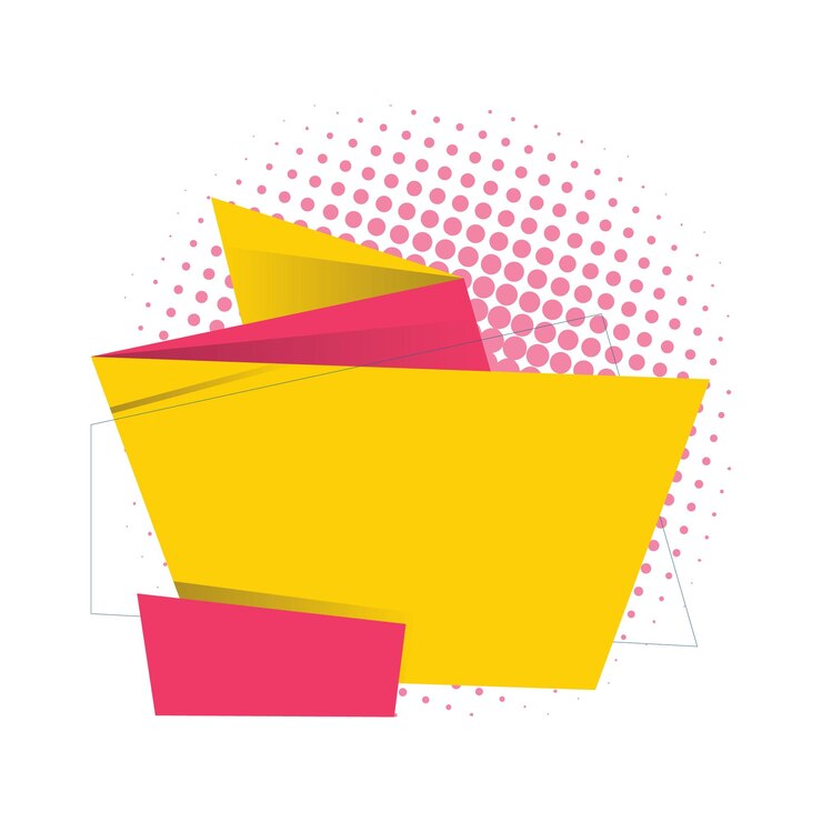 Vector banner de venta de origami etiqueta insignia de descuento