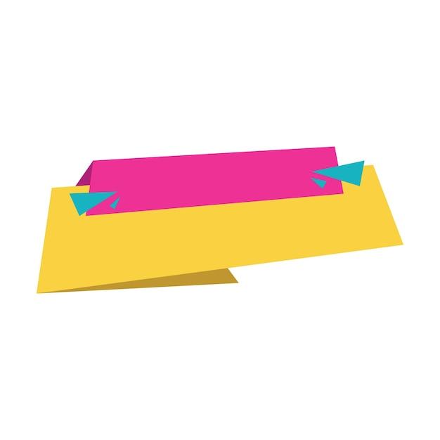 Banner de venta de origami etiqueta insignia de descuento