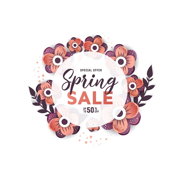 Banner de venta de primavera