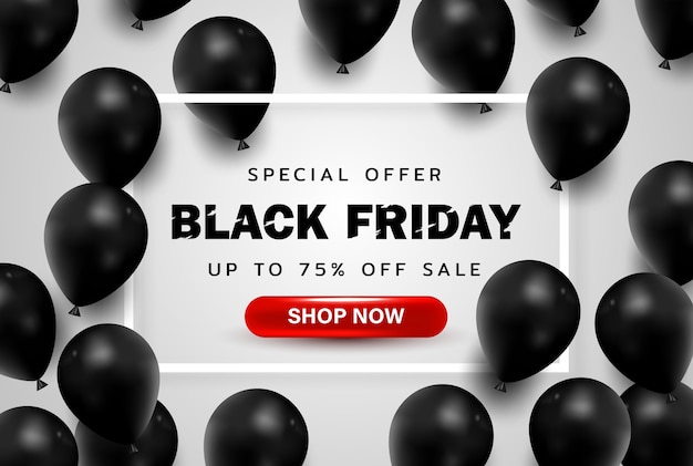 Vector banner de venta de promoción de oferta de viernes negro