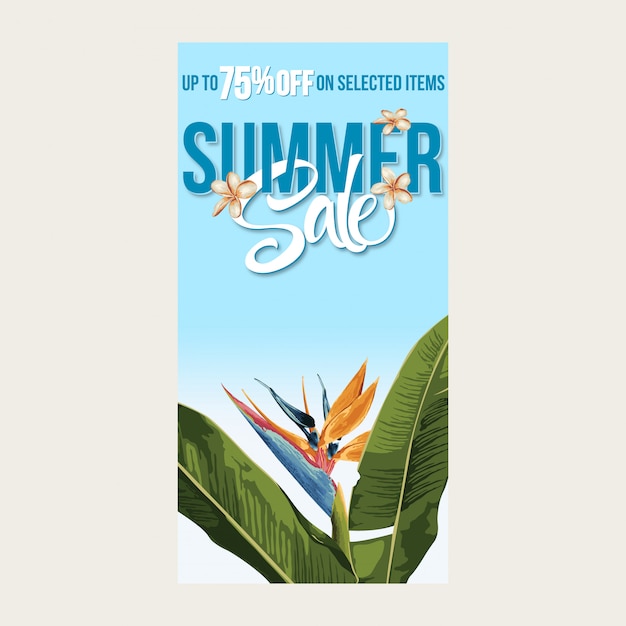 Banner de venta de verano.