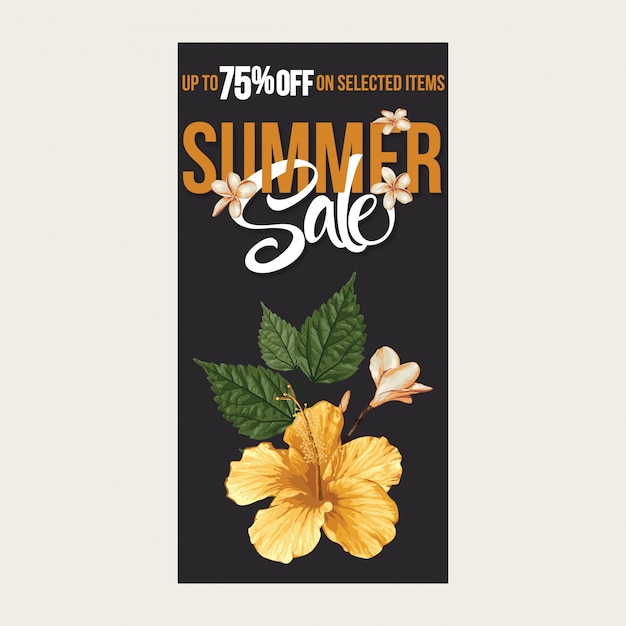 Banner de venta de verano.