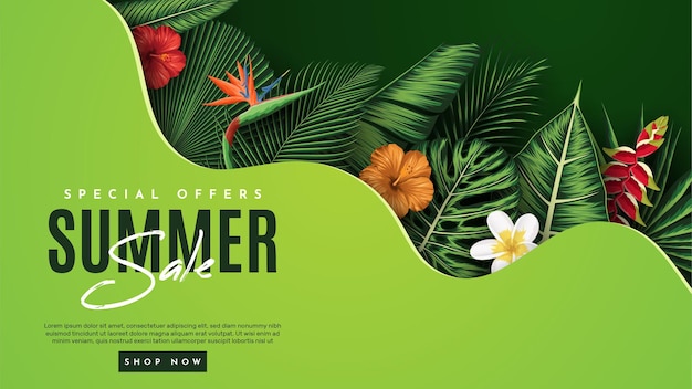 Banner de venta de verano