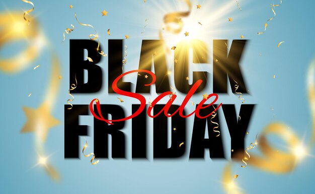 Banner de venta de viernes negro.