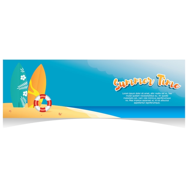 Vector banner de verano