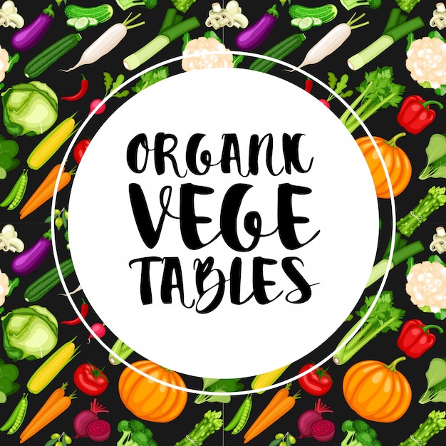 Vector banner de verduras orgánicas