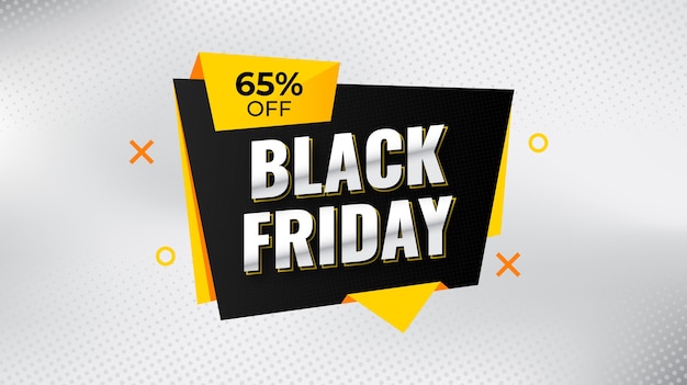 Banner de viernes negro o diseño de banner de venta Plantilla Premium