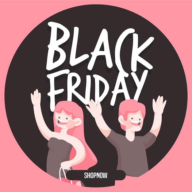 Vector banner de viernes negro super venta descuento