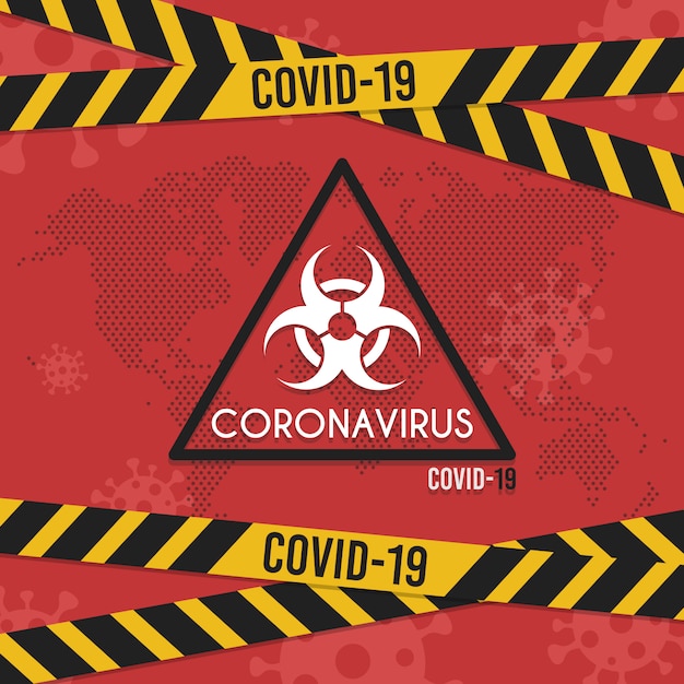 Banner virus de fondo. infografía médica de coronavirus. plantilla editable de infección por virus.