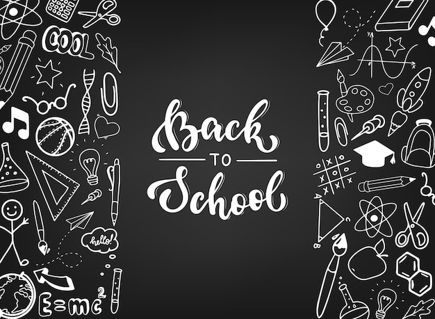 Banner de vuelta a la escuela, cartel, tarjeta