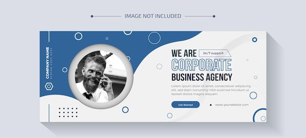 banner web agencia de negocios redes sociales plantilla de banner de portada de Facebook