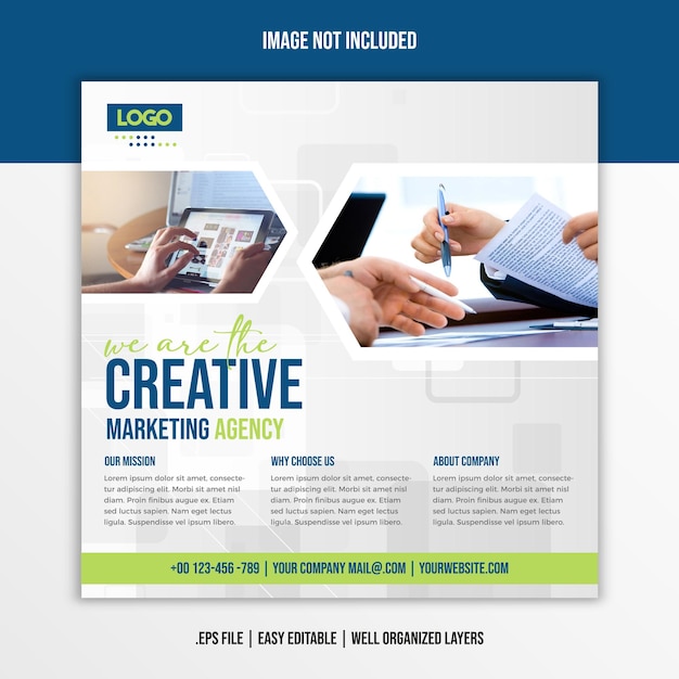 Banner web corporativo de agencia de marketing creativo