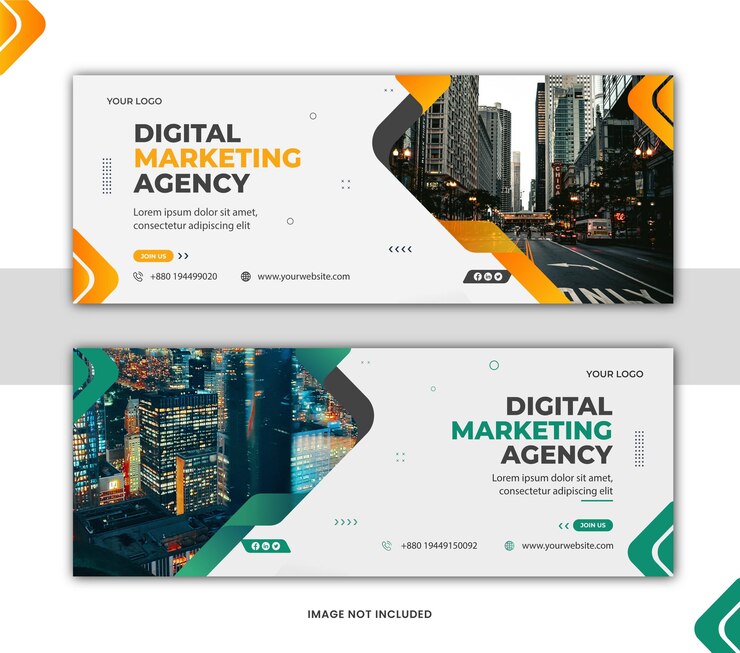 Banner web diseño de banners web horizontales de tamaño estándar