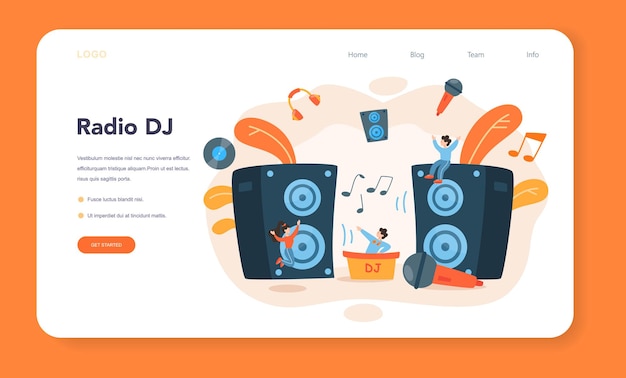 Banner web de DJ o página de destino