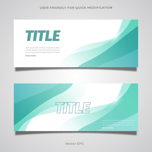 Banner web con gradiente turquesa horizontal de primera calidad poster de evento de volante
