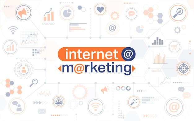 Banner web horizontal de marketing en internet