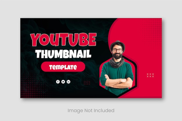 Vector un banner web para la miniatura de youtube.