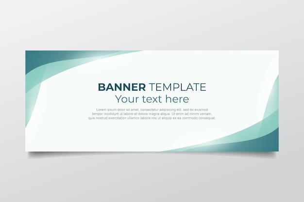 Banner web moderno con plantilla de texto