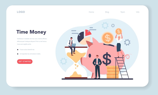 Banner web o página de destino para emprendedores