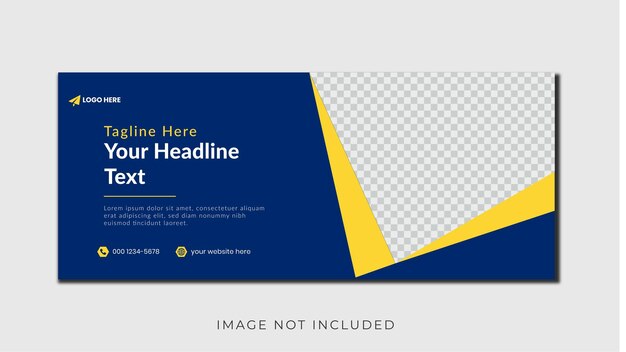 Banner web y plantilla de portada de facebook