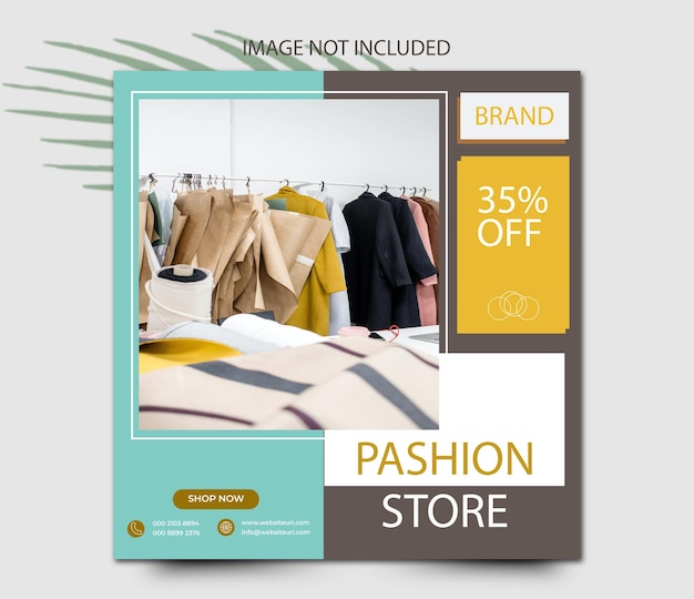 Vector banner web de plantilla de publicación de instagram de redes sociales de venta de moda