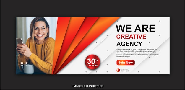 Banner web y publicación en redes sociales de marketing de negocios digitales
