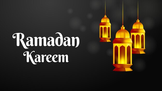 Banner de la web religiosa de la fiesta islámica tradicional del Ramadán Kareem