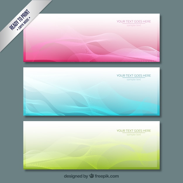 Banners abstractos de colores