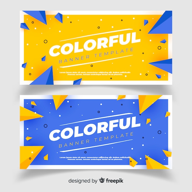 Vector banners abstractos con diseño plano