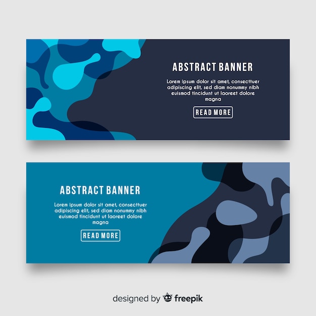 Vector banners abstractos con formas orgánicas