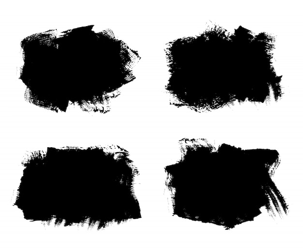 Banners abstractos grunge negro