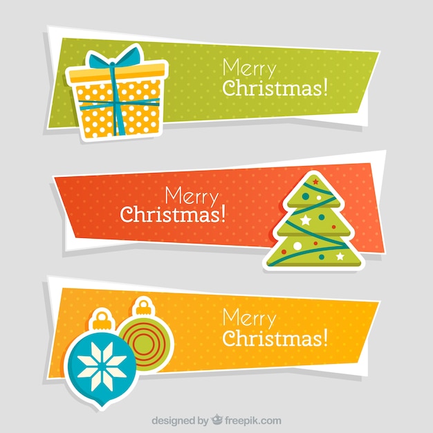 Vector banners abstractos de navidad