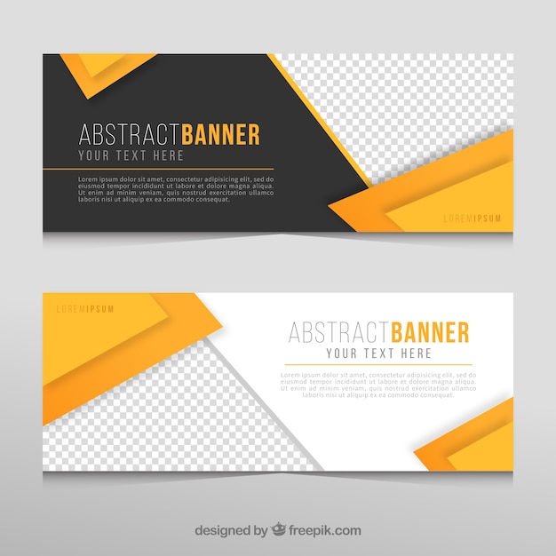 Banners abstractos de negocios