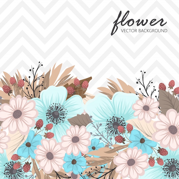 Banners botánicos vintage vector con flor