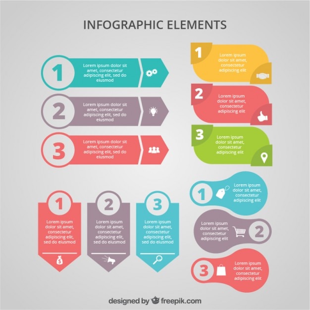 Los banners de colores infografía