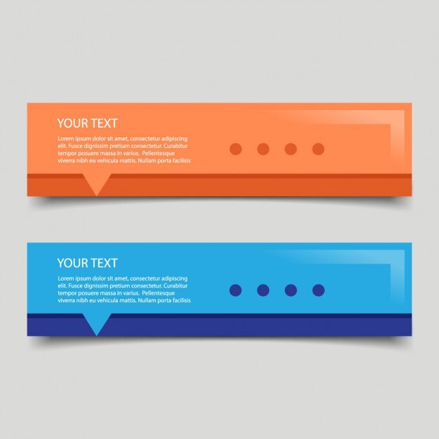 Vector banners de colores para web