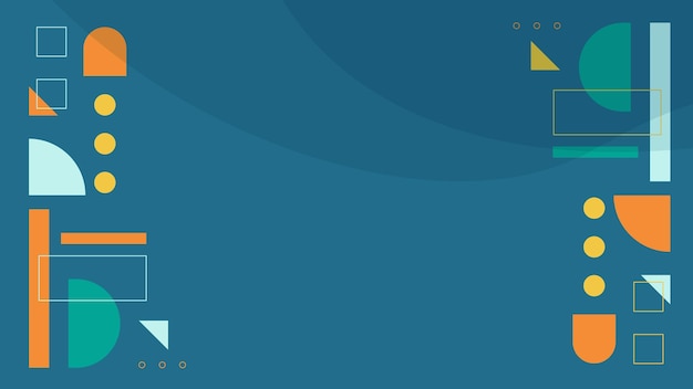 Banners digitales cian verde moderno abstracto formas geométricas fondo de presentación de banner azul plano