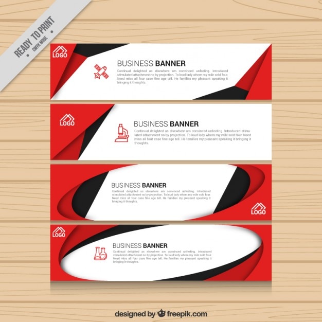 Banners de empresa en estilo moderno