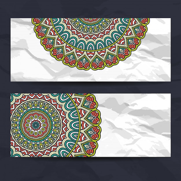 Banners estilo de mandala