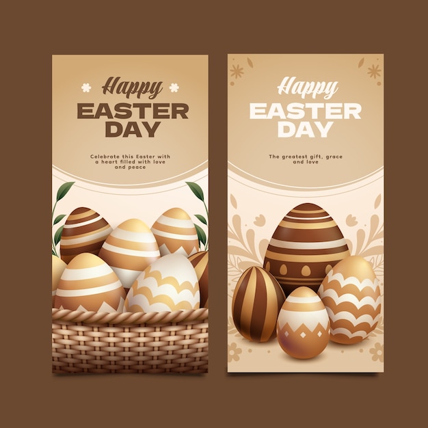 Banners de feliz pascua