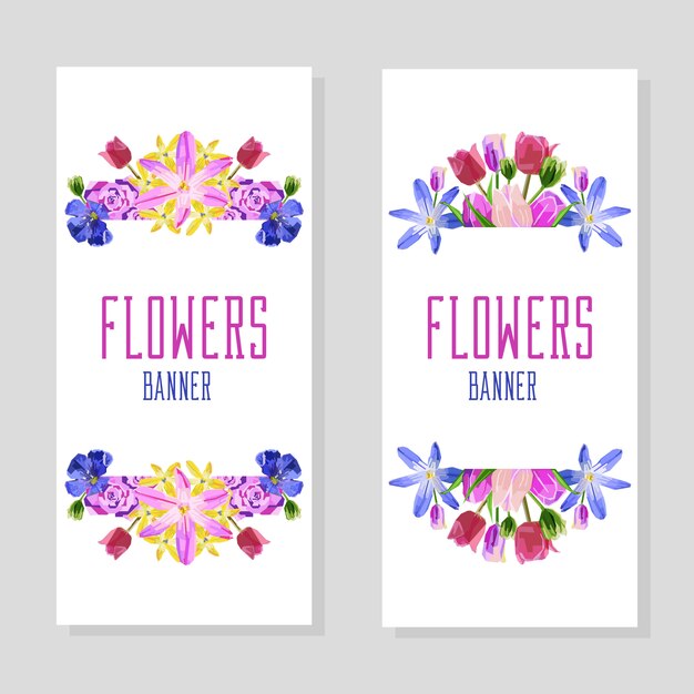 Banners de flores verticales