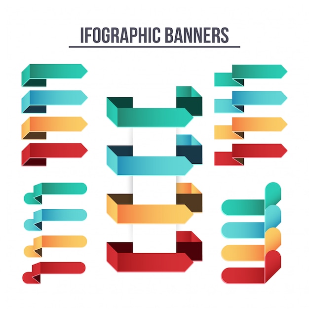 Vector banners de infografía