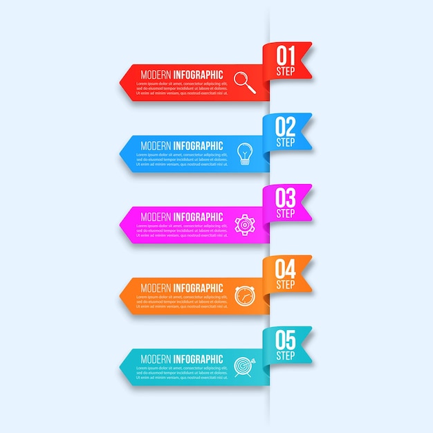 Banners infográficos Plantilla de infografía empresarial