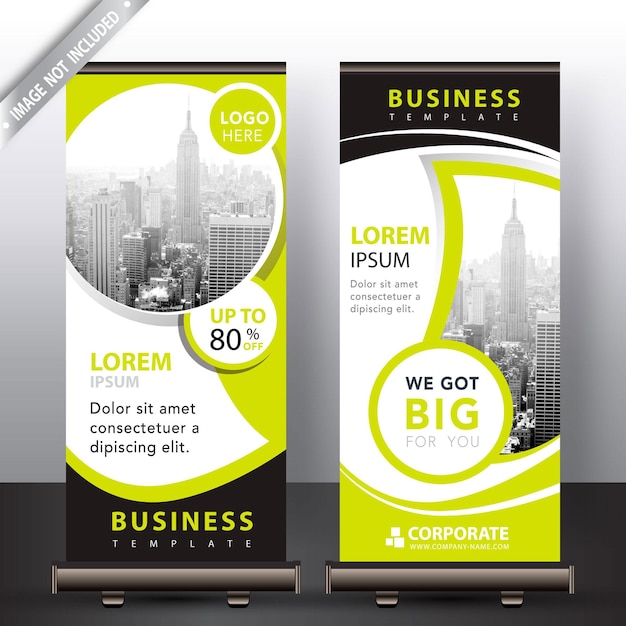 Banners moderno enrollado