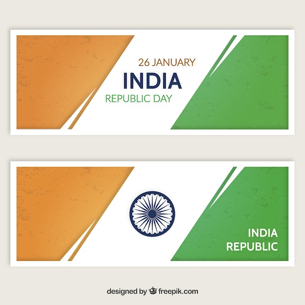 Banners modernos del Día de la República India